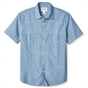 Chemise homme popeline Amazon Essentials manches courtes