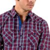 Chemise à carreaux KAPORAL Tyrus coton col classique homme