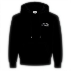 Sweat à capuche Jack amp Jones logo noir homme confortable