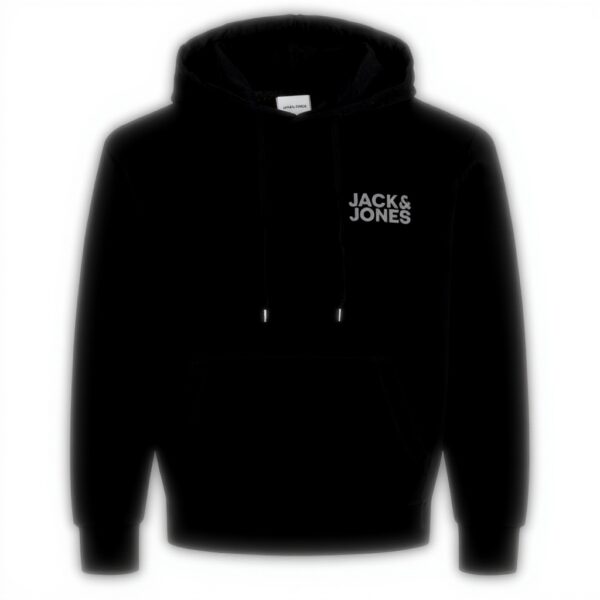 Sweat à capuche Jack amp Jones logo noir homme confortable