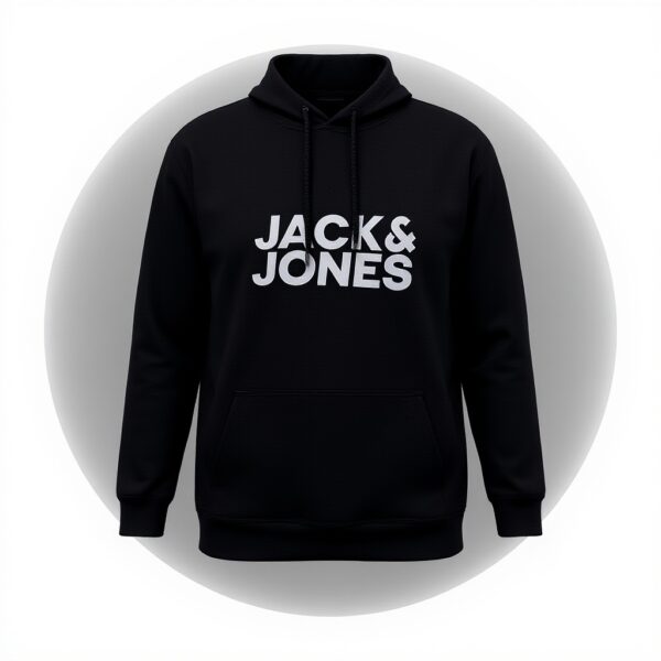 Sweat à capuche Jack amp Jones logo noir homme confortable