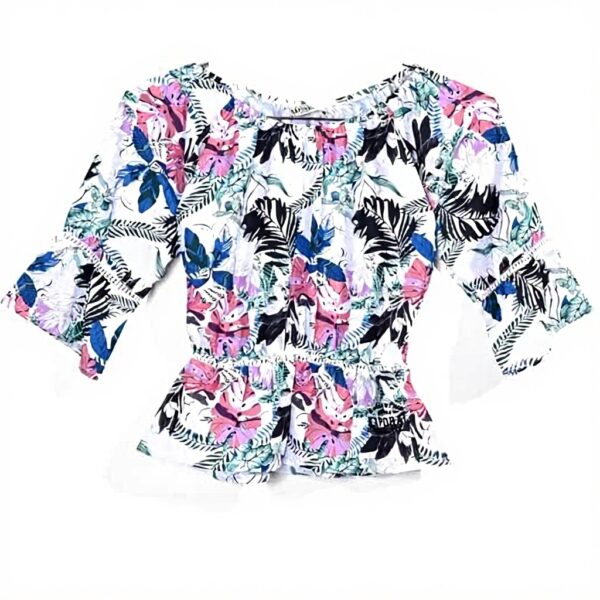 Blouse bébé fille Kaporal polyester blanc imprimé 0-24m