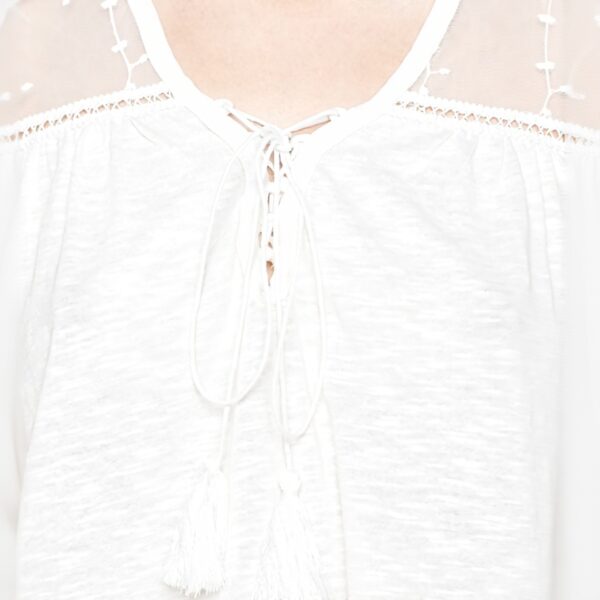 Ceinture Kaporal Femme Blanc Taille Normale Coton