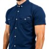 Chemise Kaporal Suki Bleu Manches Courtes Coupe Slim