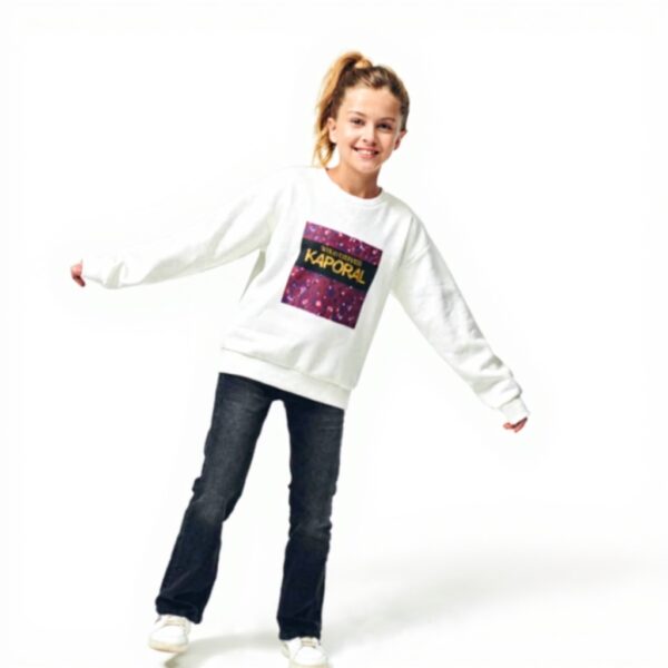 Sweatshirt à capuche fille Kaporal confortable couleur Off