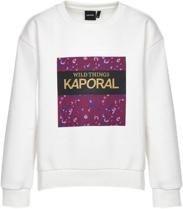 Sweatshirt à capuche fille Kaporal confortable couleur Off-0