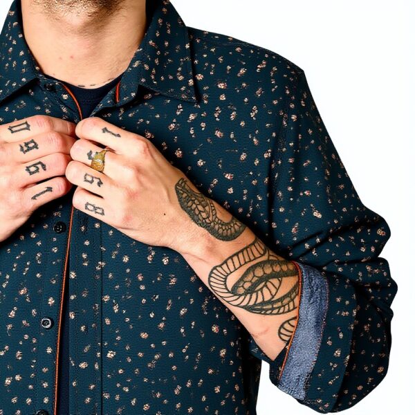 Chemise Kaporal Kevy Homme Slim Navy Manches Longues