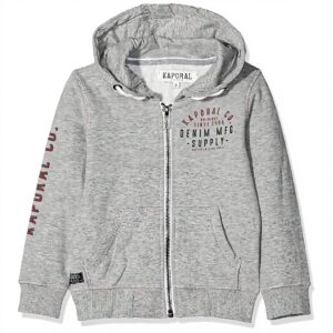 Sweat-shirt à capuche garçon Kaporal Mixa gris 10 ans