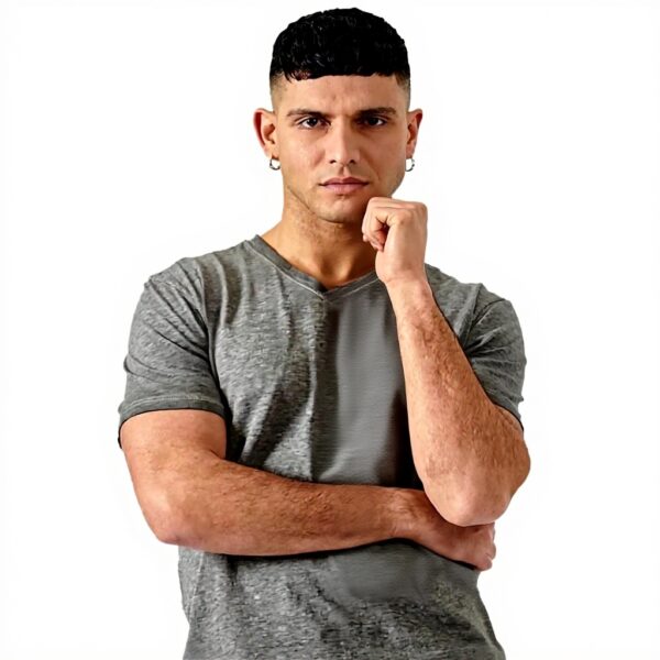 T-shirt Kaporal Nasir Homme Coton Regular Noir Kaki