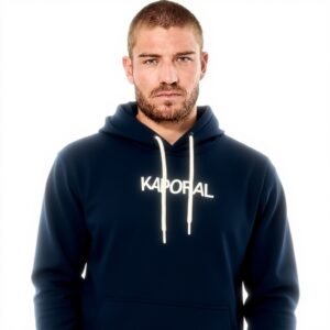 Kaporal Sweatshirt à Capuche Homme Park Noir Vert