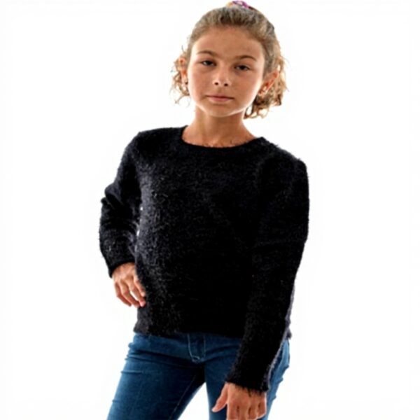 Sweatshirt fille Kaporal hiver polyester noir confortable