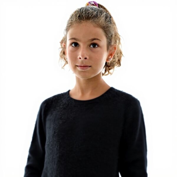Sweatshirt fille Kaporal hiver polyester noir confortable