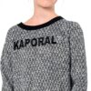 Sweatshirt fille Kaporal pull noir coton manches longues