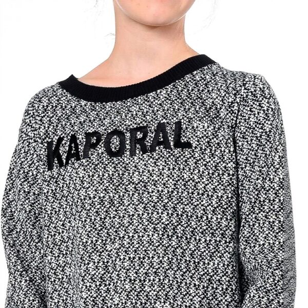 Sweatshirt fille Kaporal pull noir coton manches longues