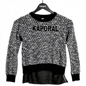 Sweatshirt fille Kaporal pull noir coton manches longues
