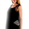 Robe dentelle Kaporal femme noir viscose manches courtes