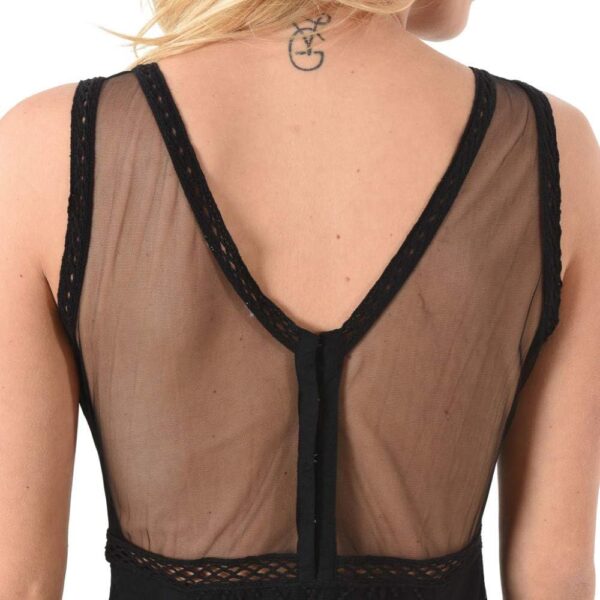 Robe Kaporal Femme Noir Polyester Viscose Casual-3