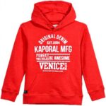 Sweatshirt Garçon Kaporal Riba Rouge Coton Décontracté
