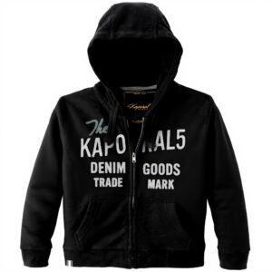 Sweat-shirt à capuche garçon Kaporal coton noir 8 ans