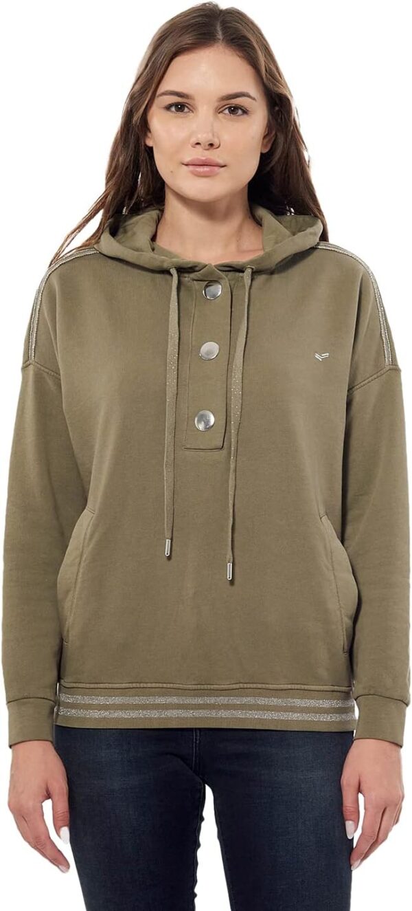 Sweatshirt Kaporal Femme FADLE Ganache Confortable Mode-0