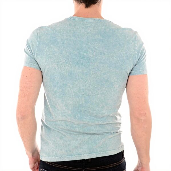 T-shirt Homme Kaporal Tazz Bleu Aqua Coton Col V