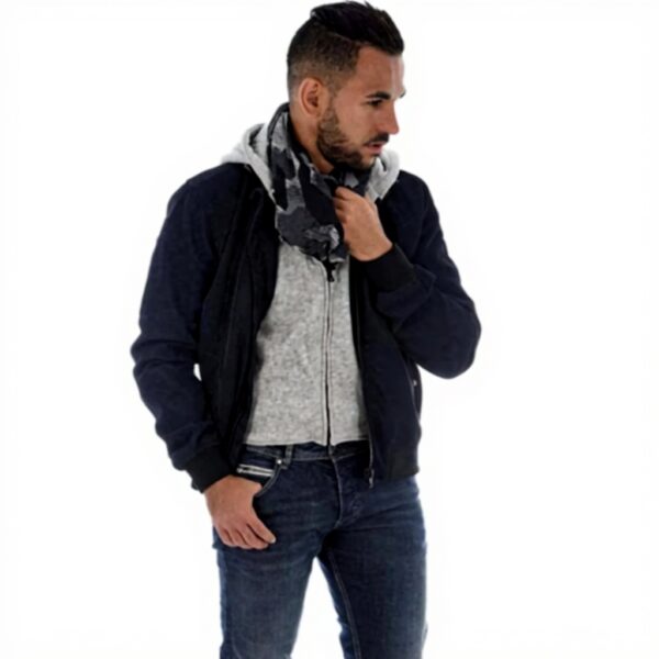 Blouson Kaporal Teddy Homme Coton Bleu Noir