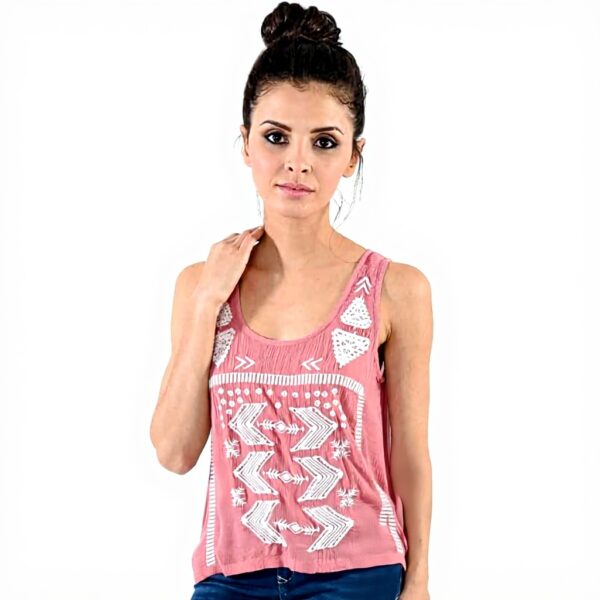 Débardeur Femme Kaporal Frank Rose Viscose Sans Manches