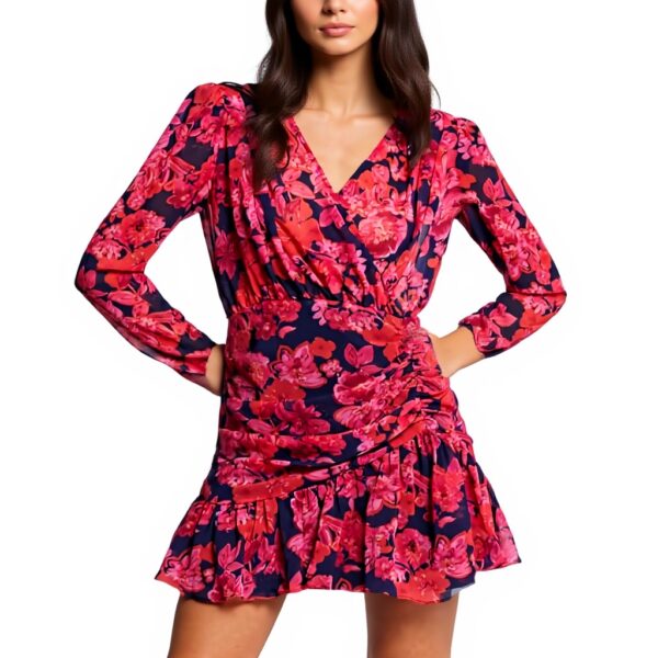 Peignoir femme Morgan courte imprimé col cache-cœur