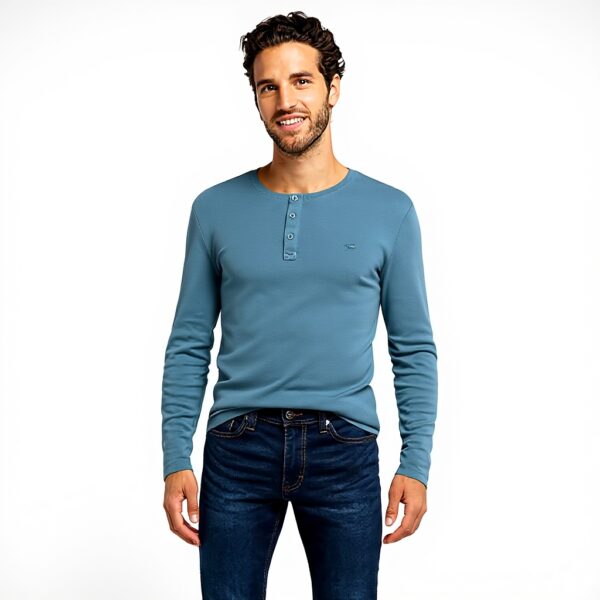 Mustang Bostonk Jean Slim Homme Bleu Coton Coupe Mince