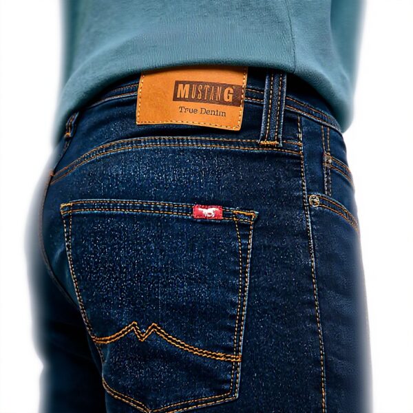 Mustang Bostonk Jean Slim Homme Bleu Coton Coupe Mince
