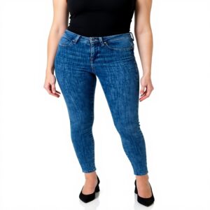 Jean Skinny ONLY Taille Moyenne Fit Bleu Denim Femme