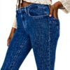 Jean Skinny ONLY Taille Moyenne Fit Bleu Denim Femme