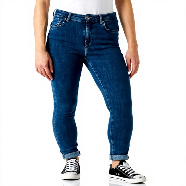 Jean Skinny ONLY Taille Moyenne Fit Bleu Denim Femme