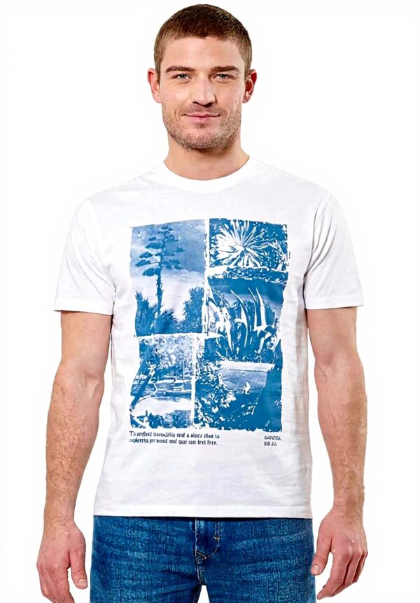 Kaporal Clif, T-shirt homme blanc, manches courtes