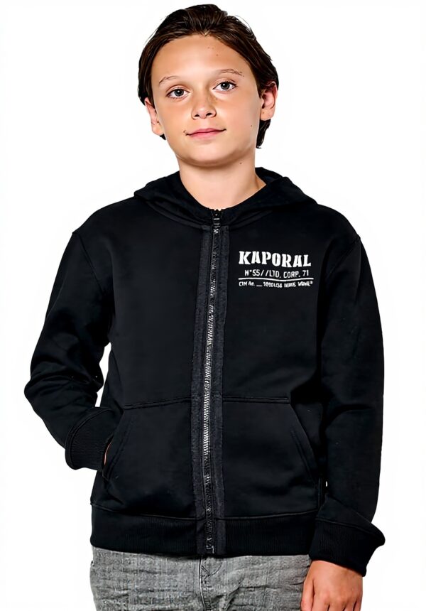 Kaporal, Sweatshirt pour Garcon, Coupe Regular, Manches Longues, Col Capuche, Modèle Mull, Couleur Dark Beige, Taille 16 Ans