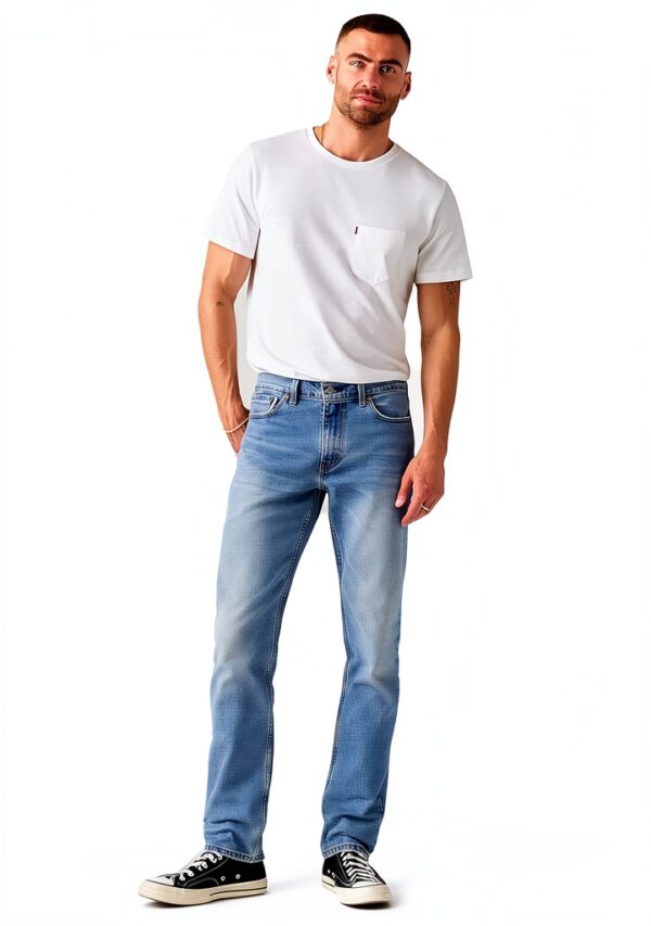 Jeans slim stretch Levi's homme fermeture zippée modèle-0