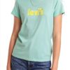T-shirt Levi's Femme Coton Doux Logo Pastel Bleu-4