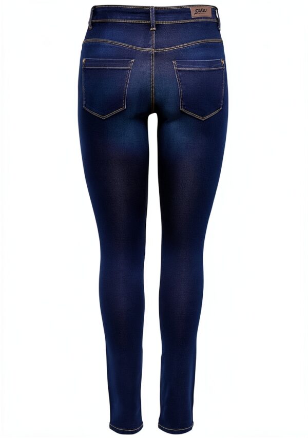 Only Jeans Slim Femme Denim Bleu Foncé Gris Taille M-2