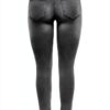 Only Jeans Femme Taille Mi Haute Coupe Décontractée Gris-3