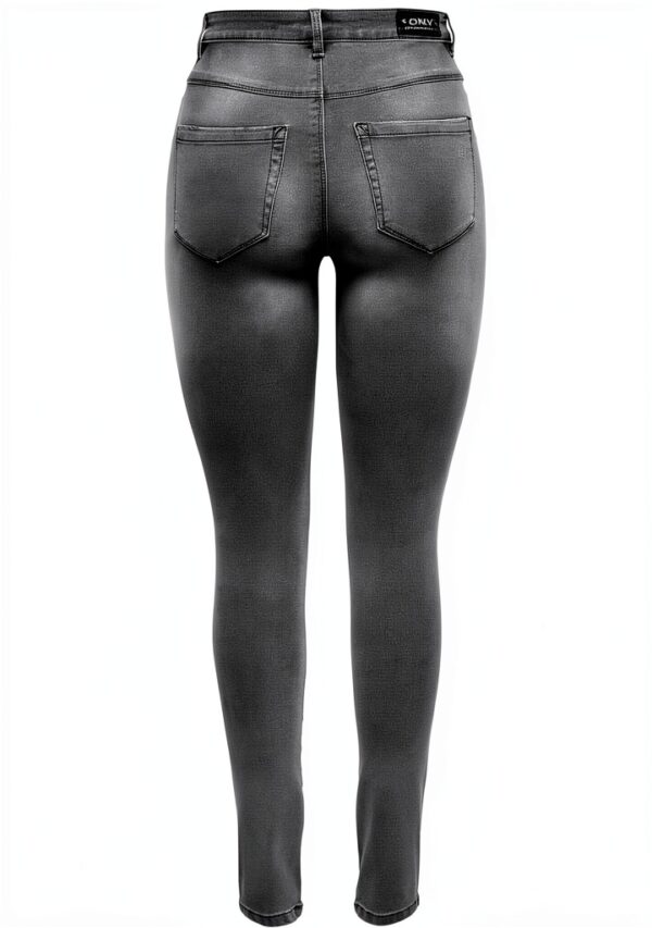 Only Jeans Femme Taille Mi Haute Coupe Décontractée Gris-3