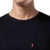 T-shirt Levi's Homme Blanc Slub Noir Minéral Coton-1