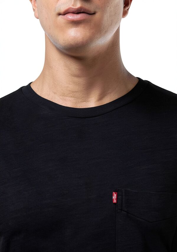 T-shirt Levi's Homme Blanc Slub Noir Minéral Coton-1