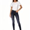 Only Jeans Femme Taille Mi Haute Coupe Décontractée Gris-6