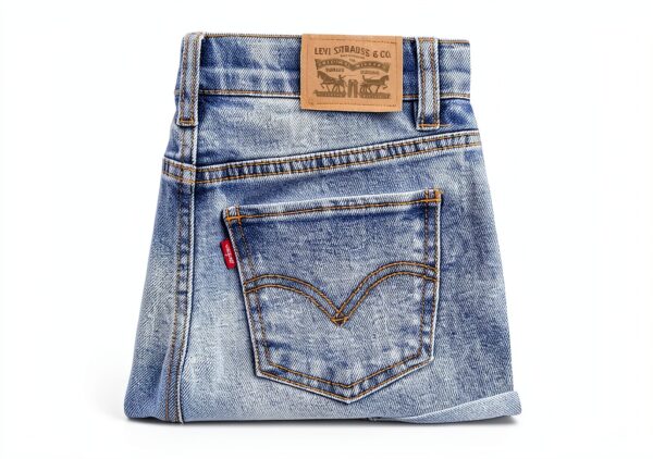 Levis Shorts Denim Fille Blanc Flower Child Taille Enfant-5