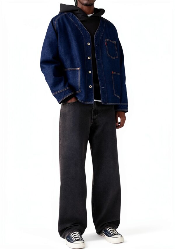Levi's Jean 578 Baggy Homme Denim Sans Stretch Couleur Noir-3