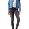 Only Jeans Femme Taille Mi Haute Coupe Décontractée Gris-1