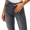Only Jeans Femme Taille Mi Haute Coupe Décontractée Gris-7
