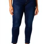 Only Jeans Slim Femme Denim Bleu Foncé Gris Taille M-0