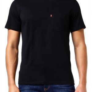 T-shirt Levi's Homme Blanc Slub Noir Minéral Coton-0