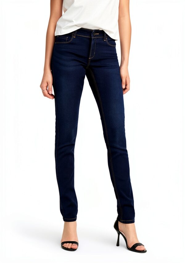 Only Jeans Slim Femme Denim Bleu Foncé Gris Taille M-3